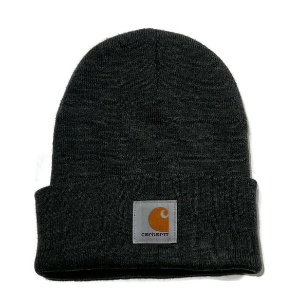 Carhartt Knit Cuffed Beanie Hat Gray A18-CLH Watch Classic Winter - Picture 1 of 3